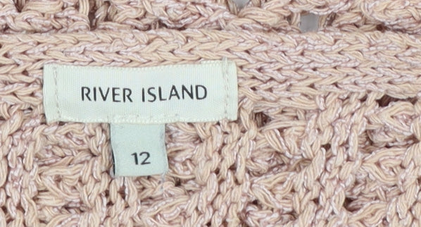Womens UK Size 12 River Island Beige Pullover Jumper