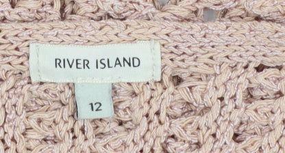 Womens UK Size 12 River Island Beige Pullover Jumper