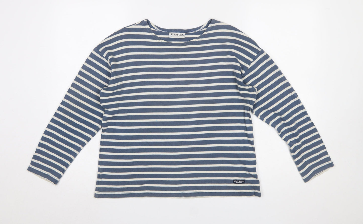 Womens UK Size L Wins Nautic Blue Basic T-Shirt