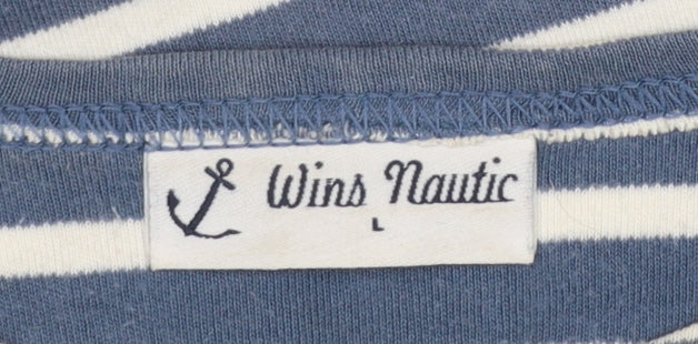 Womens UK Size L Wins Nautic Blue Basic T-Shirt