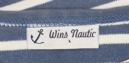 Womens UK Size L Wins Nautic Blue Basic T-Shirt