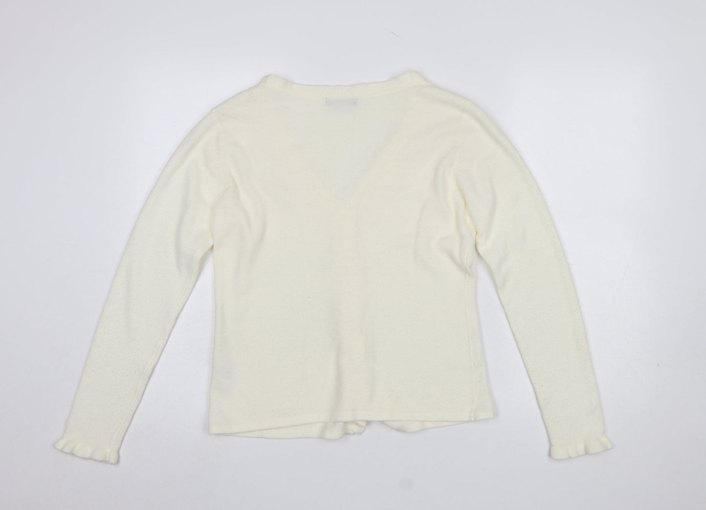 Womens UK Size S BM Ivory Cardigan Jumper