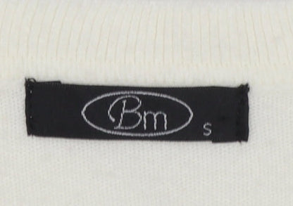 Womens UK Size S BM Ivory Cardigan Jumper