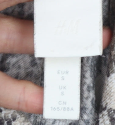 Womens UK Size S H&M Grey Basic T-Shirt