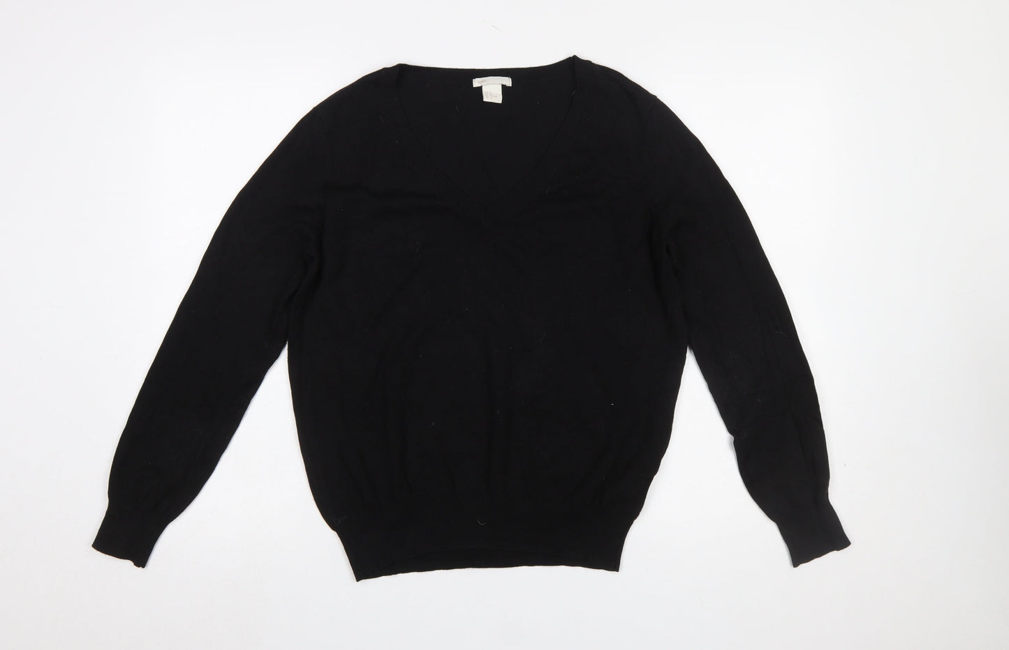 Womens UK Size 12 H&M Black Pullover Jumper