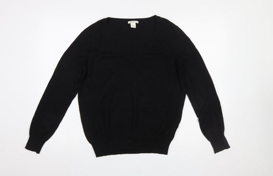 Womens UK Size 12 H&M Black Pullover Jumper