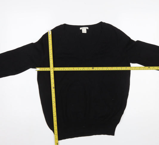 Womens UK Size 12 H&M Black Pullover Jumper