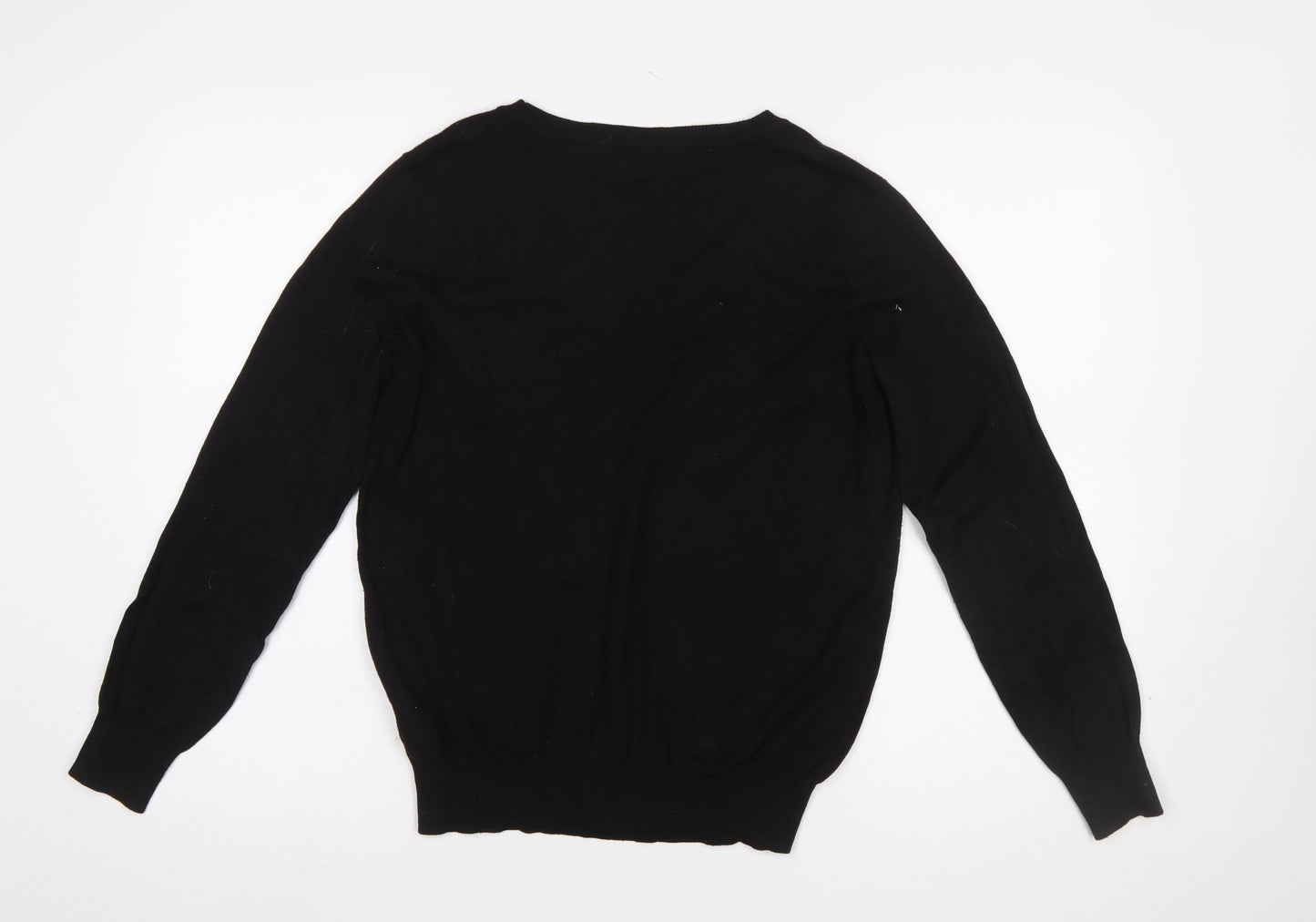 Womens UK Size 12 H&M Black Pullover Jumper
