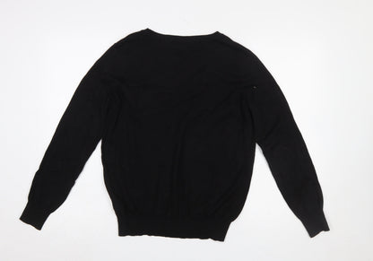 Womens UK Size 12 H&M Black Pullover Jumper