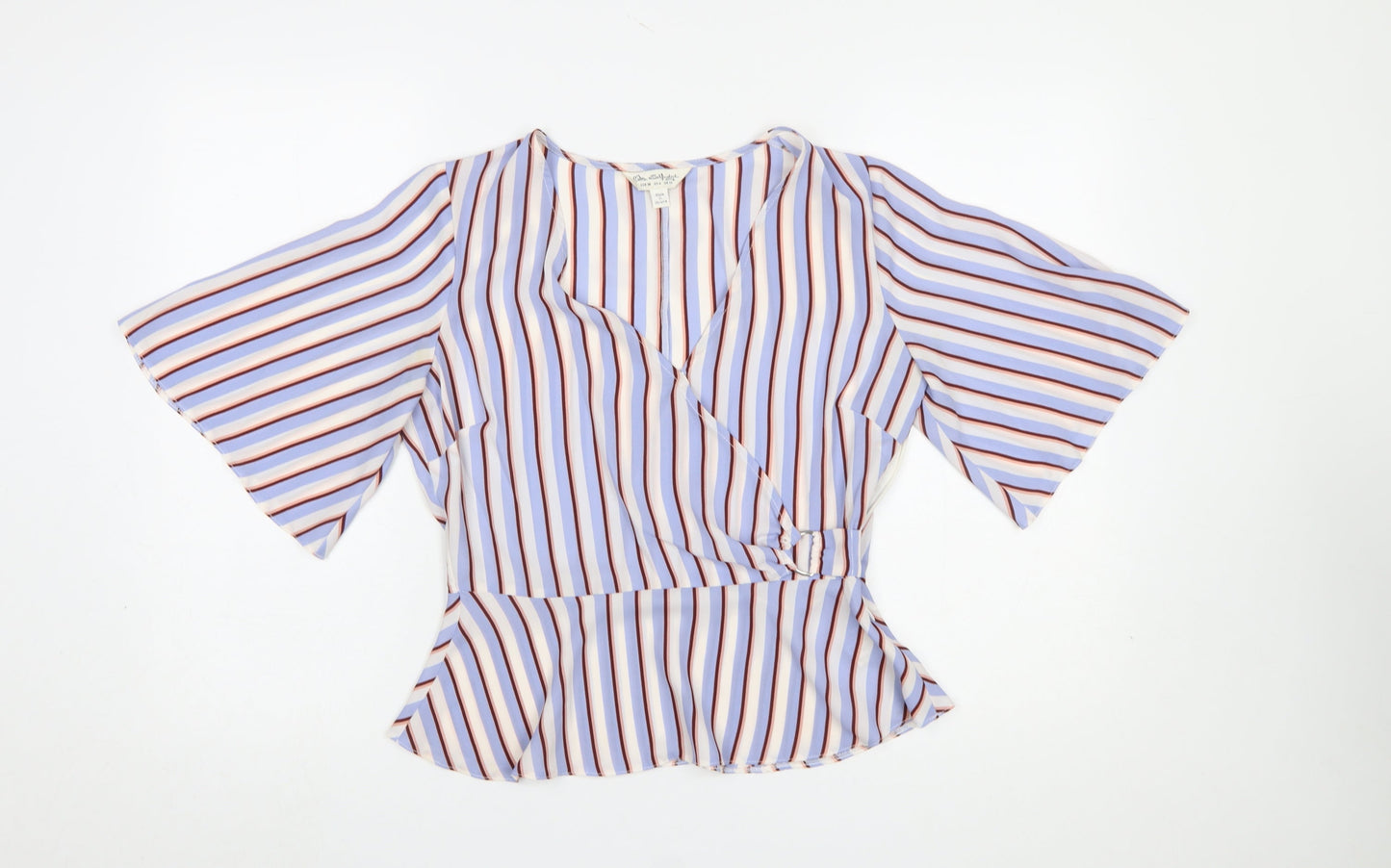 Womens UK Size 10 Miss Selfridge Multicoloured Wrap Blouse