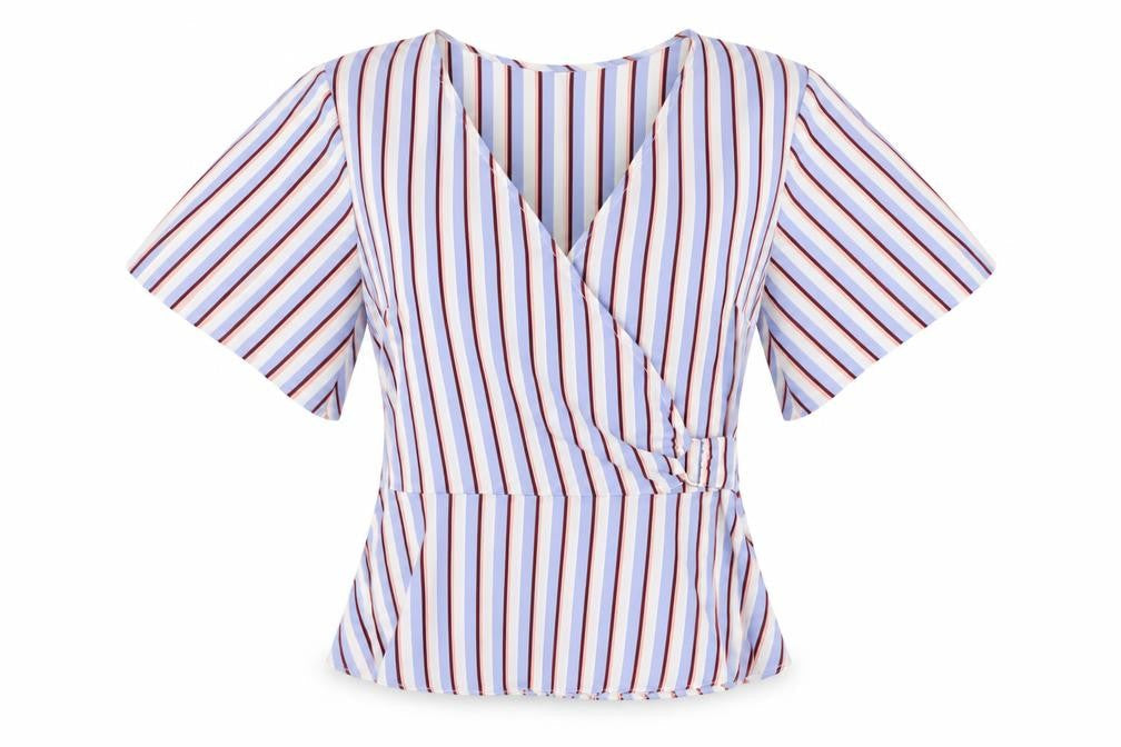 Womens UK Size 10 Miss Selfridge Multicoloured Wrap Blouse