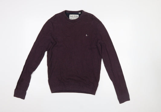 Mens UK Size XS Jack Wills Purple Pullover Jumper