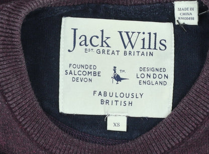 Mens UK Size XS Jack Wills Purple Pullover Jumper