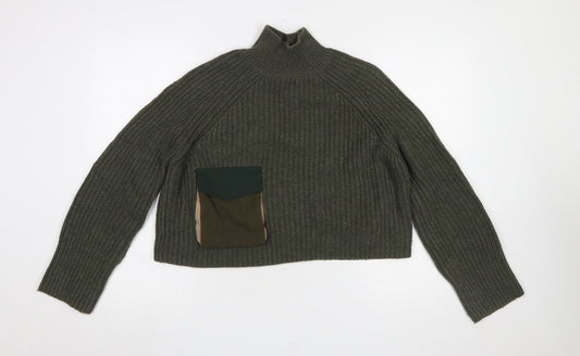 Womens UK Size 12 Zara Green Pullover Jumper