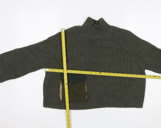 Womens UK Size 12 Zara Green Pullover Jumper
