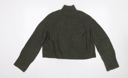 Womens UK Size 12 Zara Green Pullover Jumper