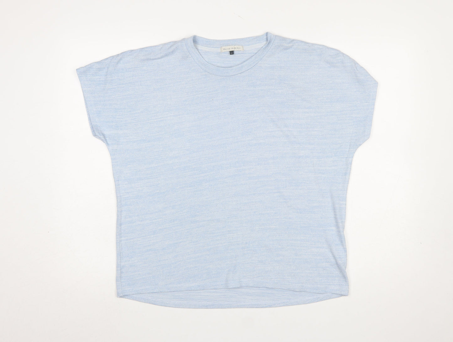 Womens UK Size 12 Maison de Nimes Blue Basic T-Shirt