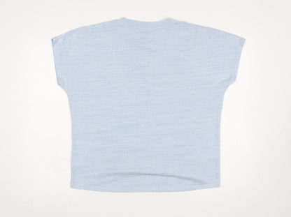 Womens UK Size 12 Maison de Nimes Blue Basic T-Shirt
