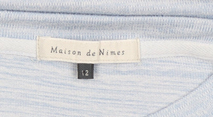 Womens UK Size 12 Maison de Nimes Blue Basic T-Shirt