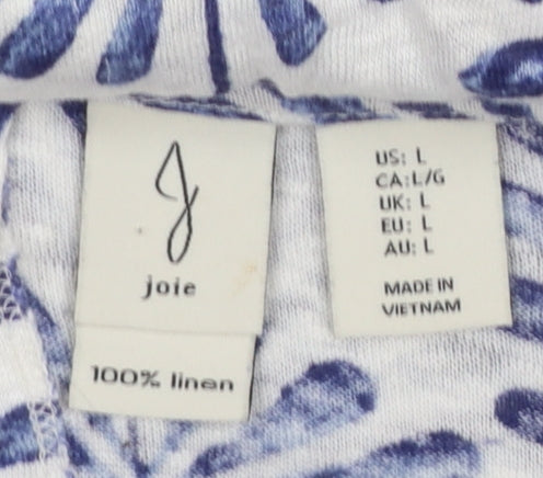 Womens UK Size L JOIE Blue Basic Blouse