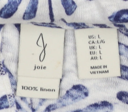 Womens UK Size L JOIE Blue Basic Blouse