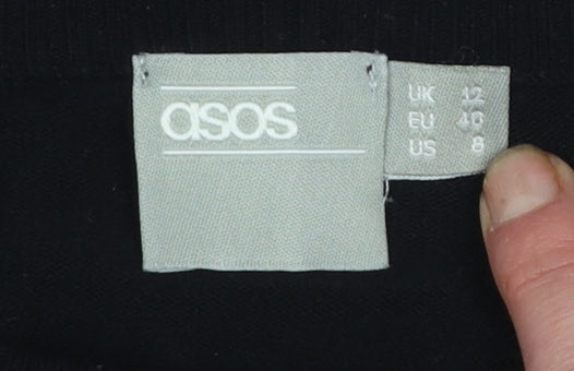 Womens UK Size 12 ASOS Black Pullover Jumper