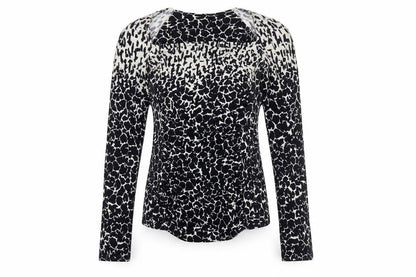 Damsel in a Dress Women’s Black Animal Print Long Sleeve Wrap Blouse Size 10