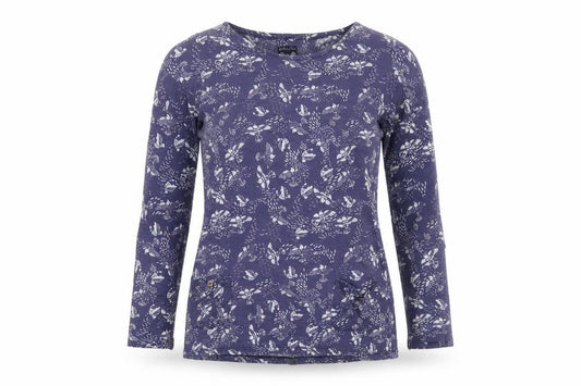 Womens UK Size 12 Mantaray Purple Basic T-Shirt