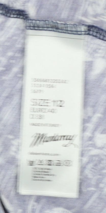 Womens UK Size 12 Mantaray Purple Basic T-Shirt