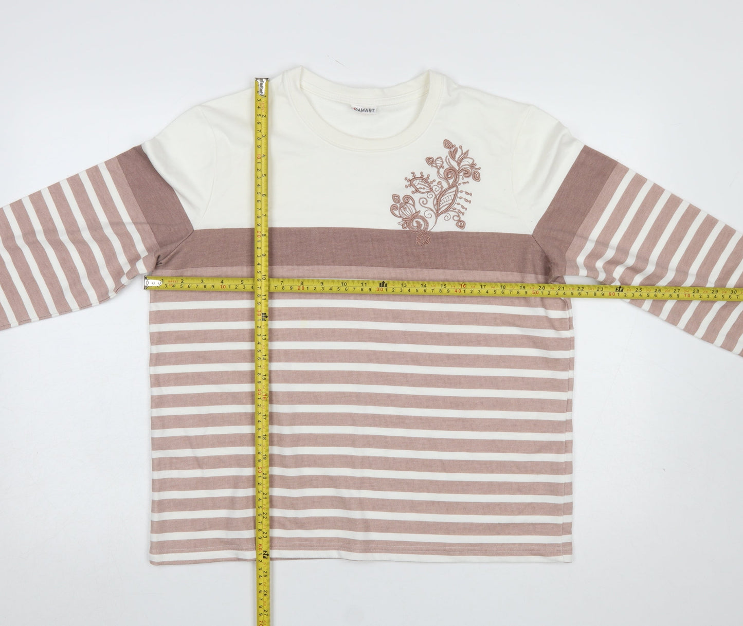 Womens UK Size M Damart Beige Jersey T-Shirt