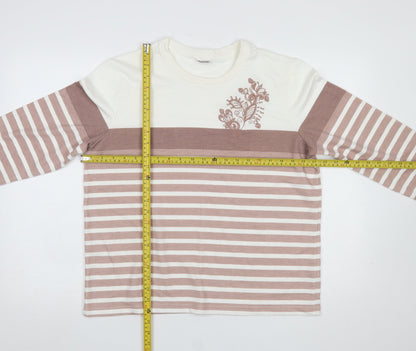 Womens UK Size M Damart Beige Jersey T-Shirt