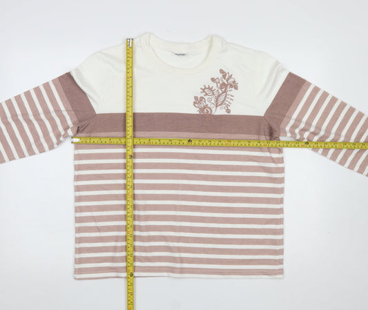Womens UK Size M Damart Beige Jersey T-Shirt