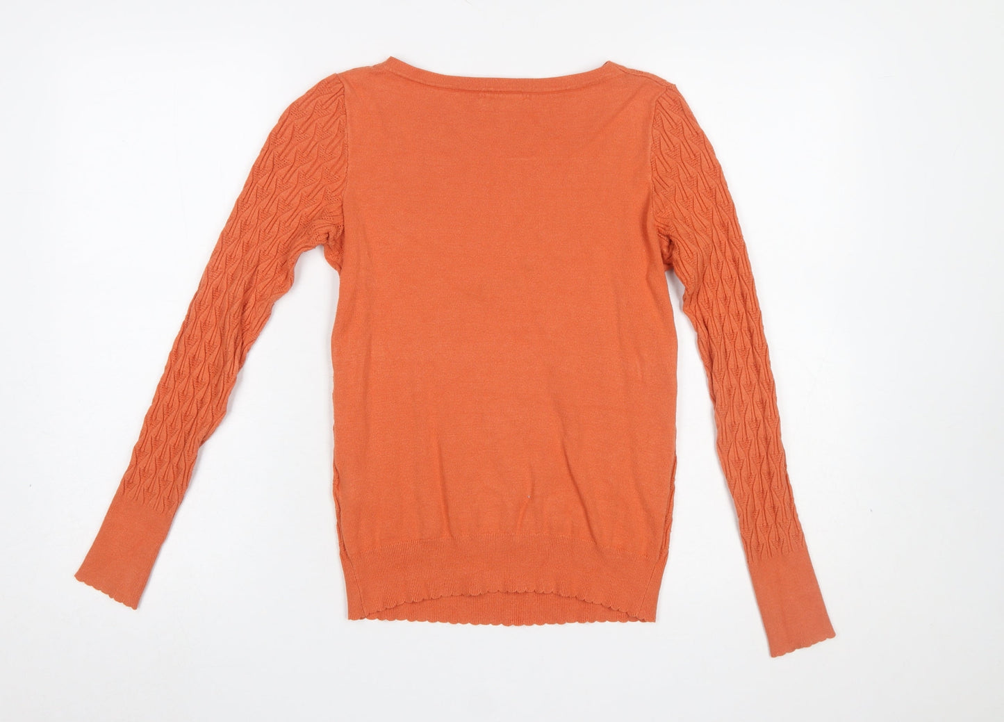 Womens UK Size 6 Warehouse Orange Pullover Jumper