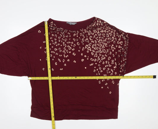 Womens UK Size XL Principles Red Tunic T-Shirt