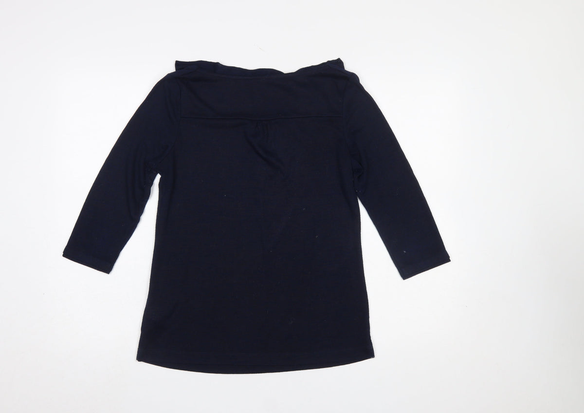 Womens UK Size 10 White Stuff Blue Basic Blouse