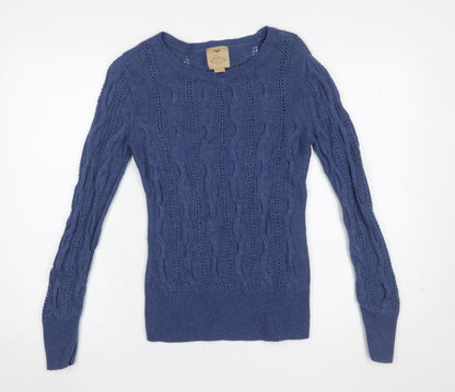 Womens UK Size L Aphorism Blue Pullover Jumper