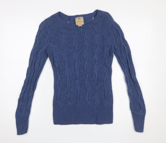 Womens UK Size L Aphorism Blue Pullover Jumper