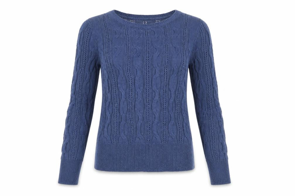 Womens UK Size L Aphorism Blue Pullover Jumper