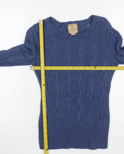 Womens UK Size L Aphorism Blue Pullover Jumper
