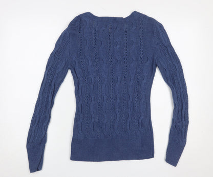 Womens UK Size L Aphorism Blue Pullover Jumper