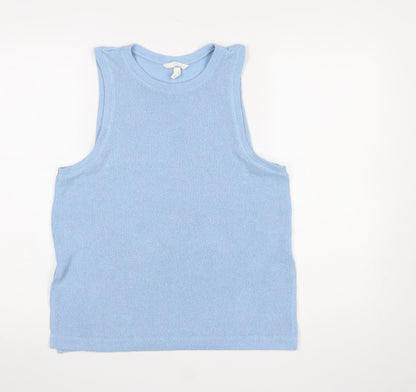 Womens UK Size 12 H&M Blue Basic Tank