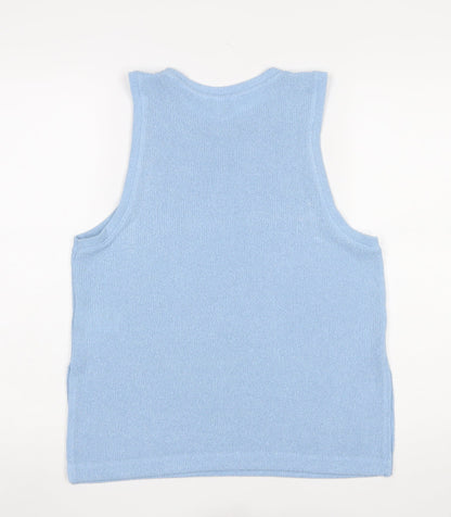 Womens UK Size 12 H&M Blue Basic Tank