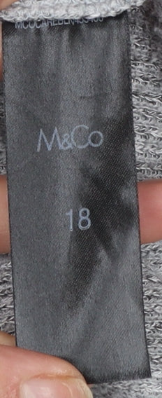 Womens UK Size 18 M&Co Grey Pullover Jumper