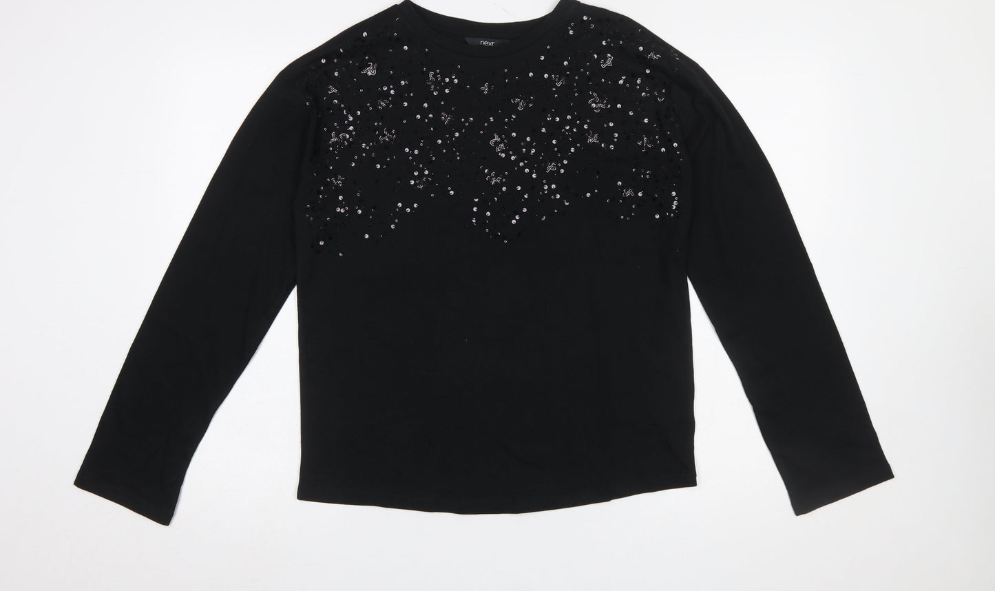 Womens UK Size 8 NEXT Black Basic T-Shirt