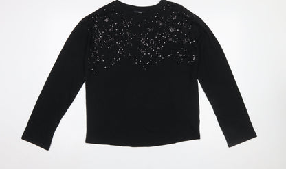Womens UK Size 8 NEXT Black Basic T-Shirt