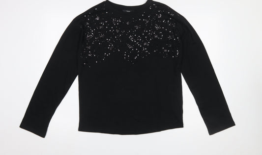 Womens UK Size 8 NEXT Black Basic T-Shirt