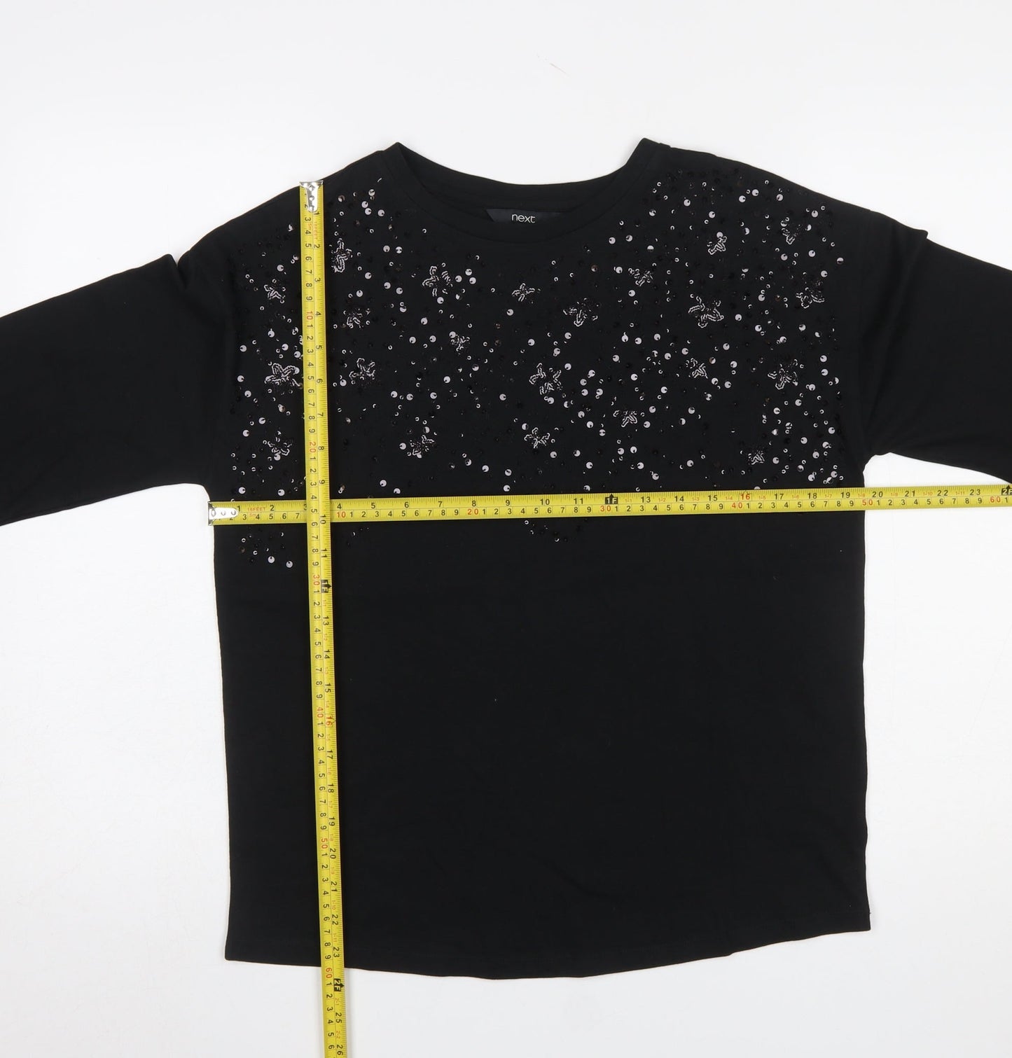 Womens UK Size 8 NEXT Black Basic T-Shirt