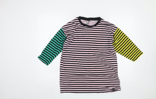 Womens UK Size 8 ASOS Multicoloured Basic T-Shirt