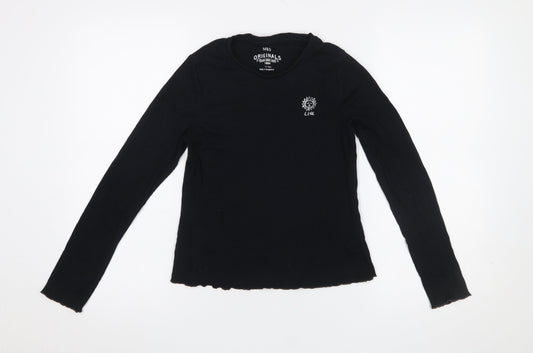 Girls UK Size 13-14 Years Marks and Spencer Black Basic T-Shirt