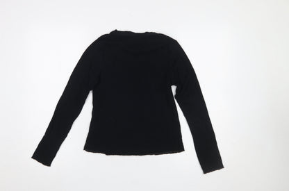 Girls UK Size 13-14 Years Marks and Spencer Black Basic T-Shirt